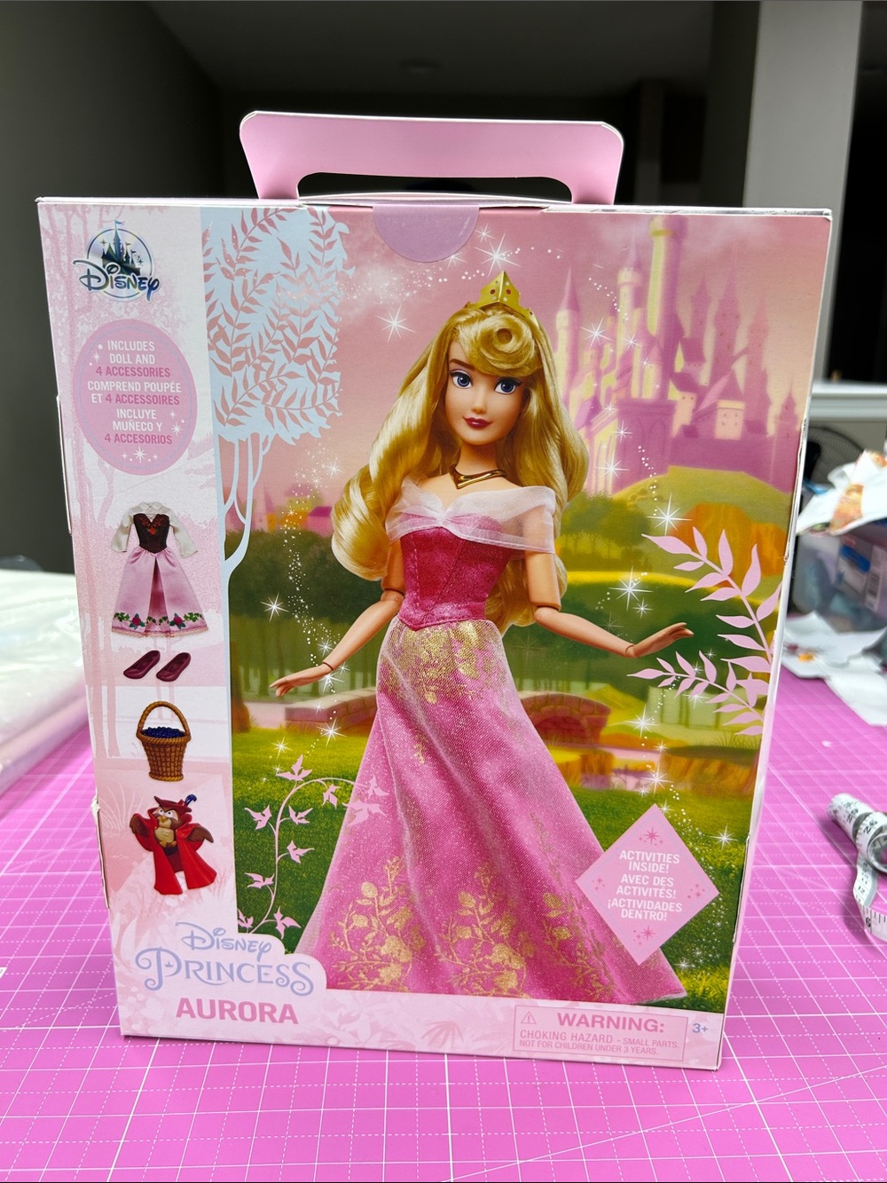 Disney Princess Aurora Pink and Gold Gown Doll